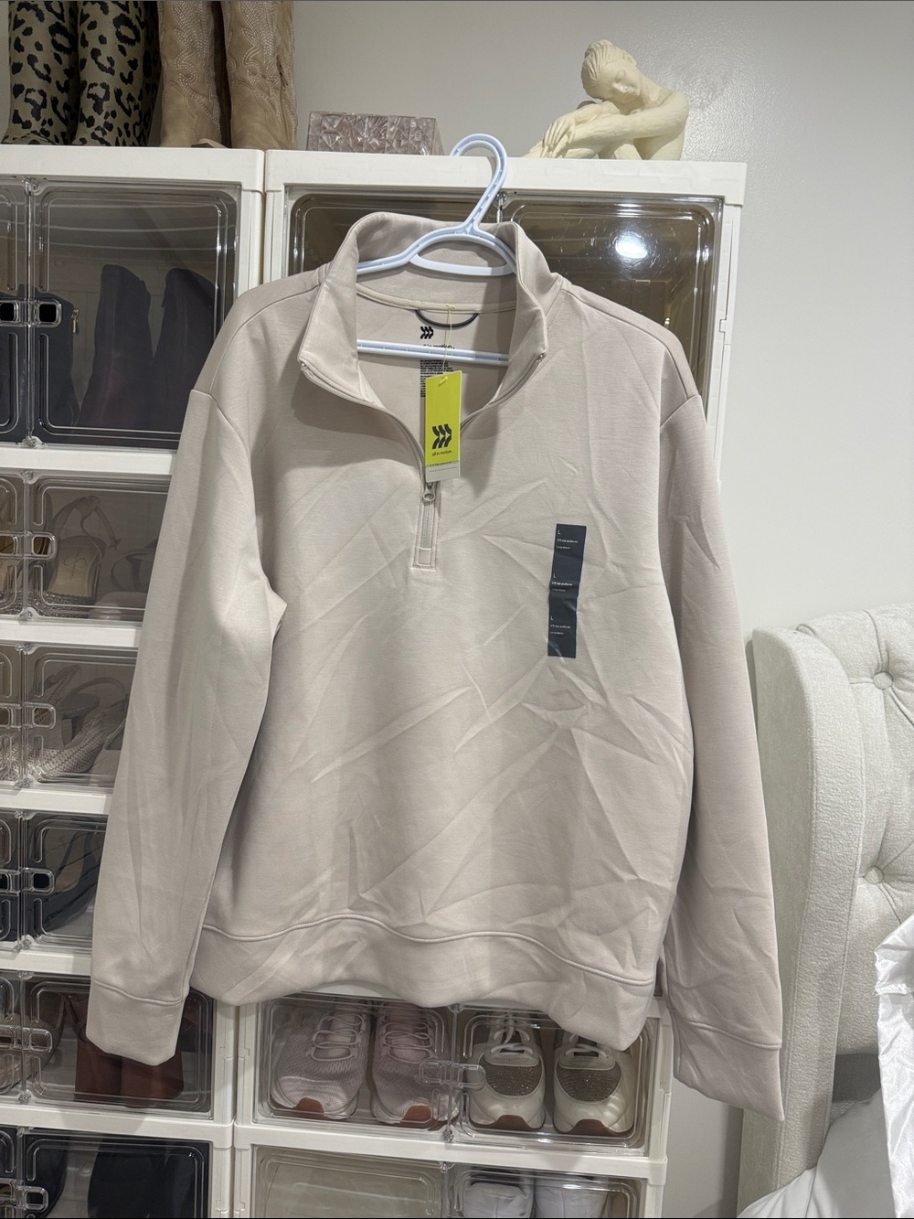 all in motion Women's Half-Zip Pullover Sweater - Light Beige